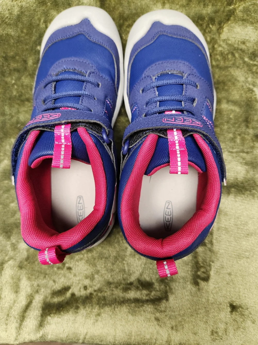 Keen Kids Blue and Pink Hook-and-Loop Sneakers